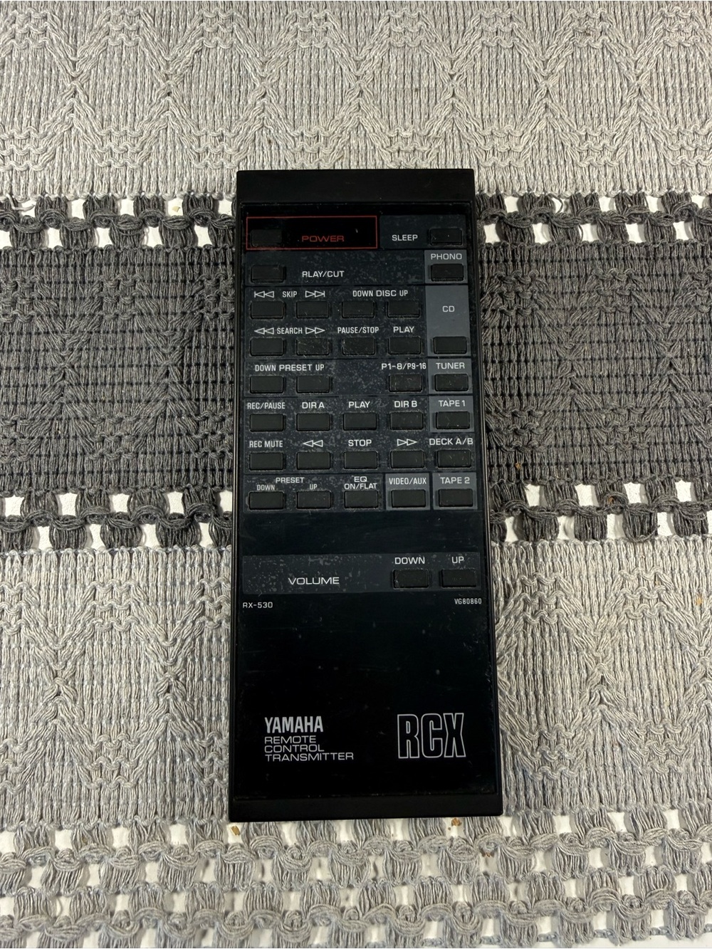 Genuine Yamaha RX-530 VG80860 Remote Control
